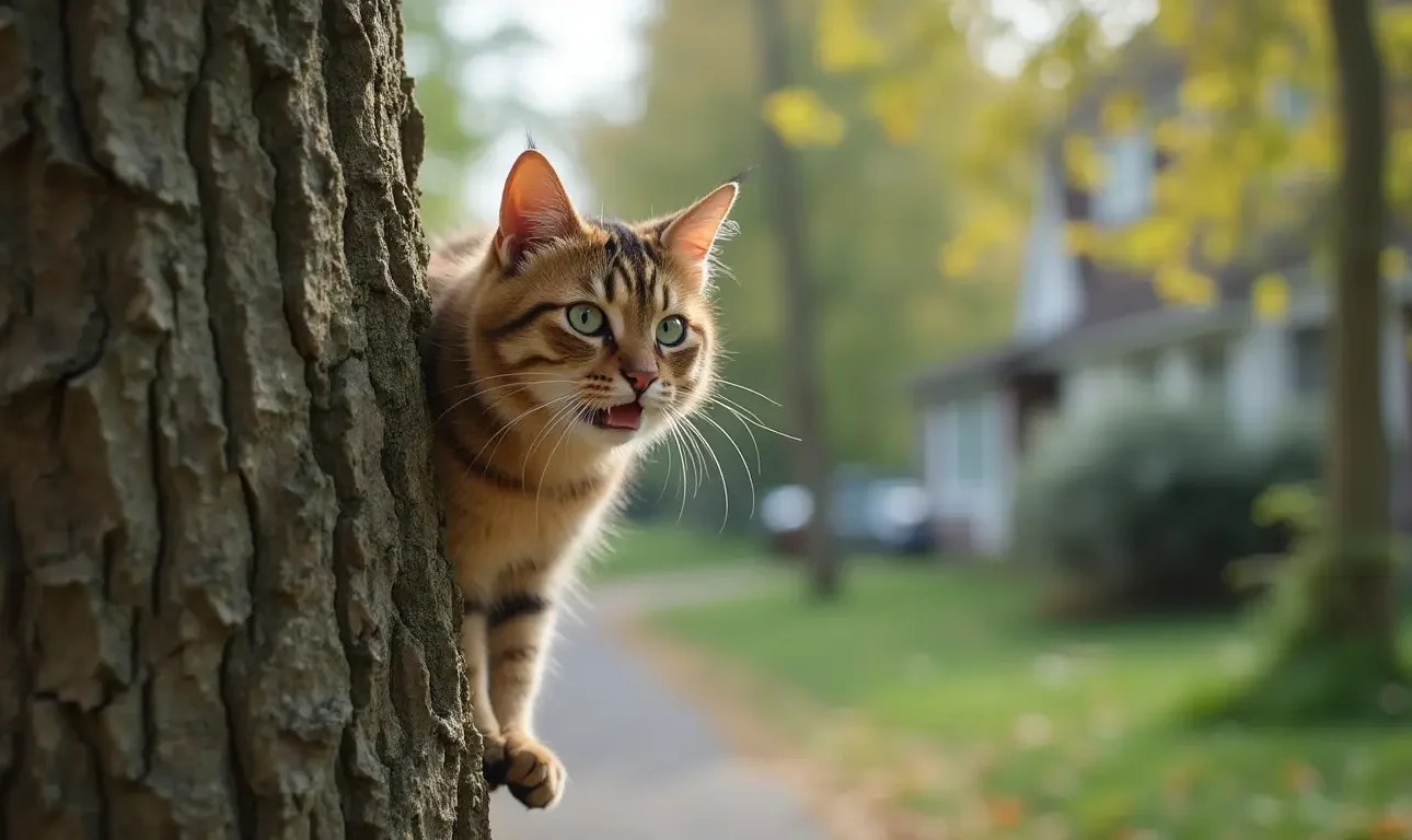 can cat die in tree